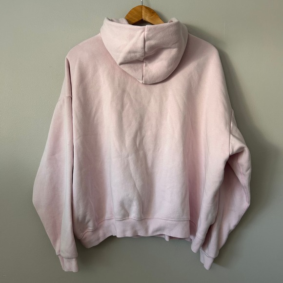 SKIMS Cozy Fleece Womens 4X Light Pink Full Zip Hoodie Oversized Loungewear Soft - Picture 2 of 6